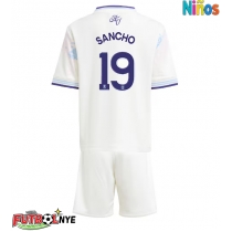 Camiseta Aston Villa Jadon Sancho #19 Tercera Equipación para niños 2025-26 manga corta (+ pantalones cortos)